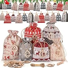 Empty Advent Calendar to Fill Yourself Meme 2025, Empty Advent Calendar, Bag for Del'avent Calendar 2 Sizes, Advent Calendar to Fill for DIY Christmas Gift Decoration