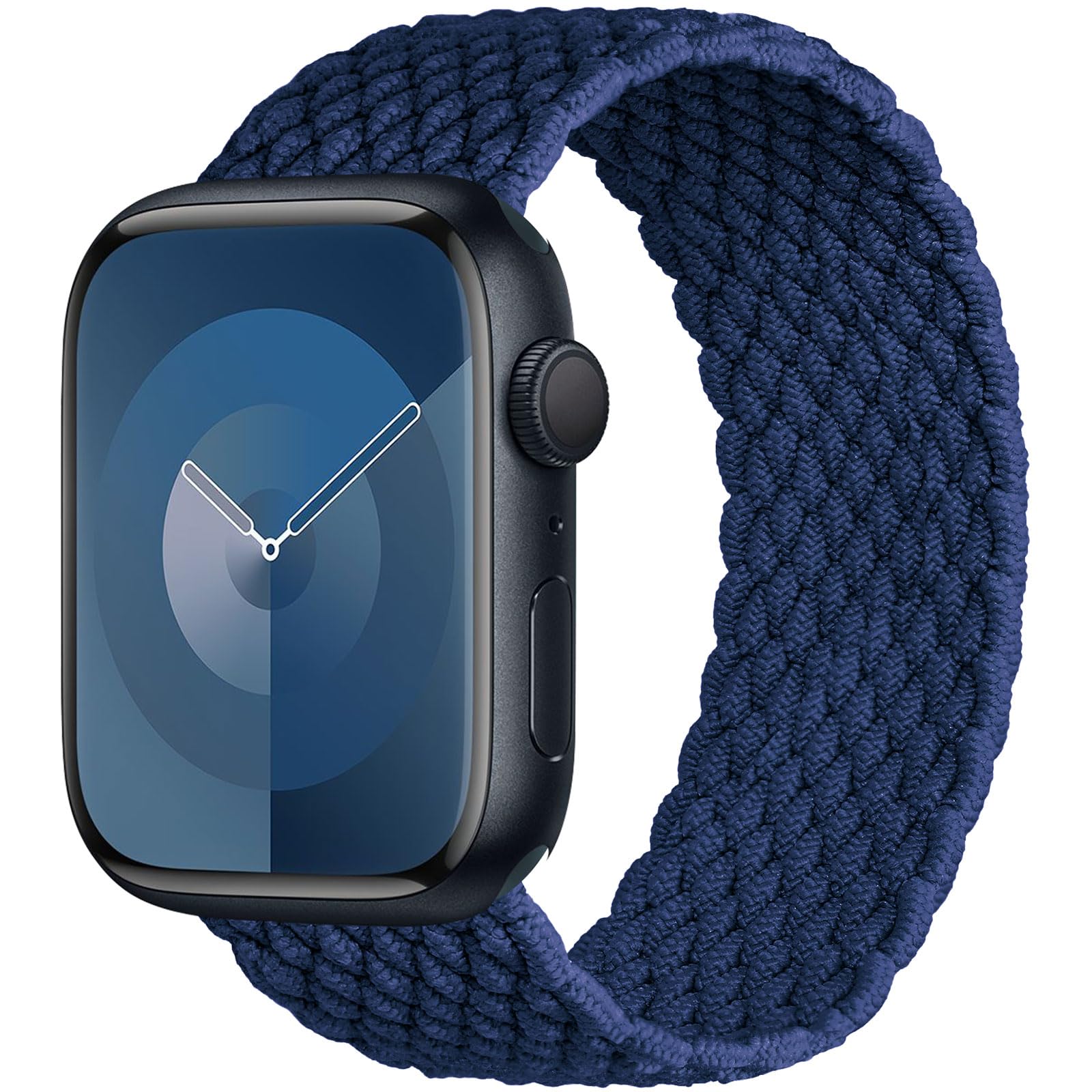 Elastic Band Compatible with Apple Watch Band Series 11/10 42mm, 9/8/7 41mm, 6/5/4 40mm for Women Men, Nylon Stretchy Braided Solo Loop Sport Strap for iWatch SE 1/2/3, S Starlight — view 18