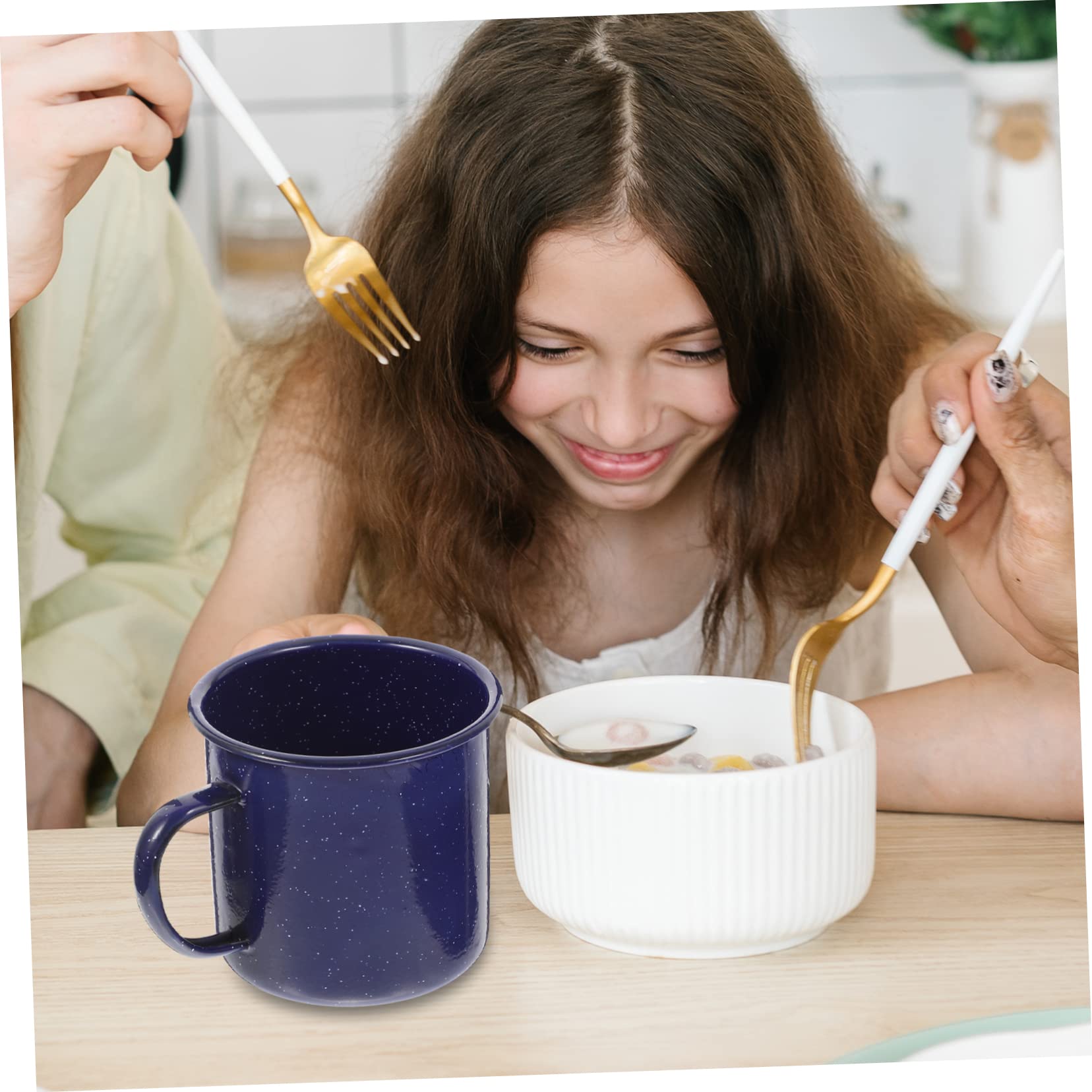ABOOFAN 2stücke Emaille Tasse Klassischer Robuster Becher Für Kaffee Tee Und Milch Für Outdoor-aktivitäten Und Camping Leicht Zu Reinigen Und Langlebig