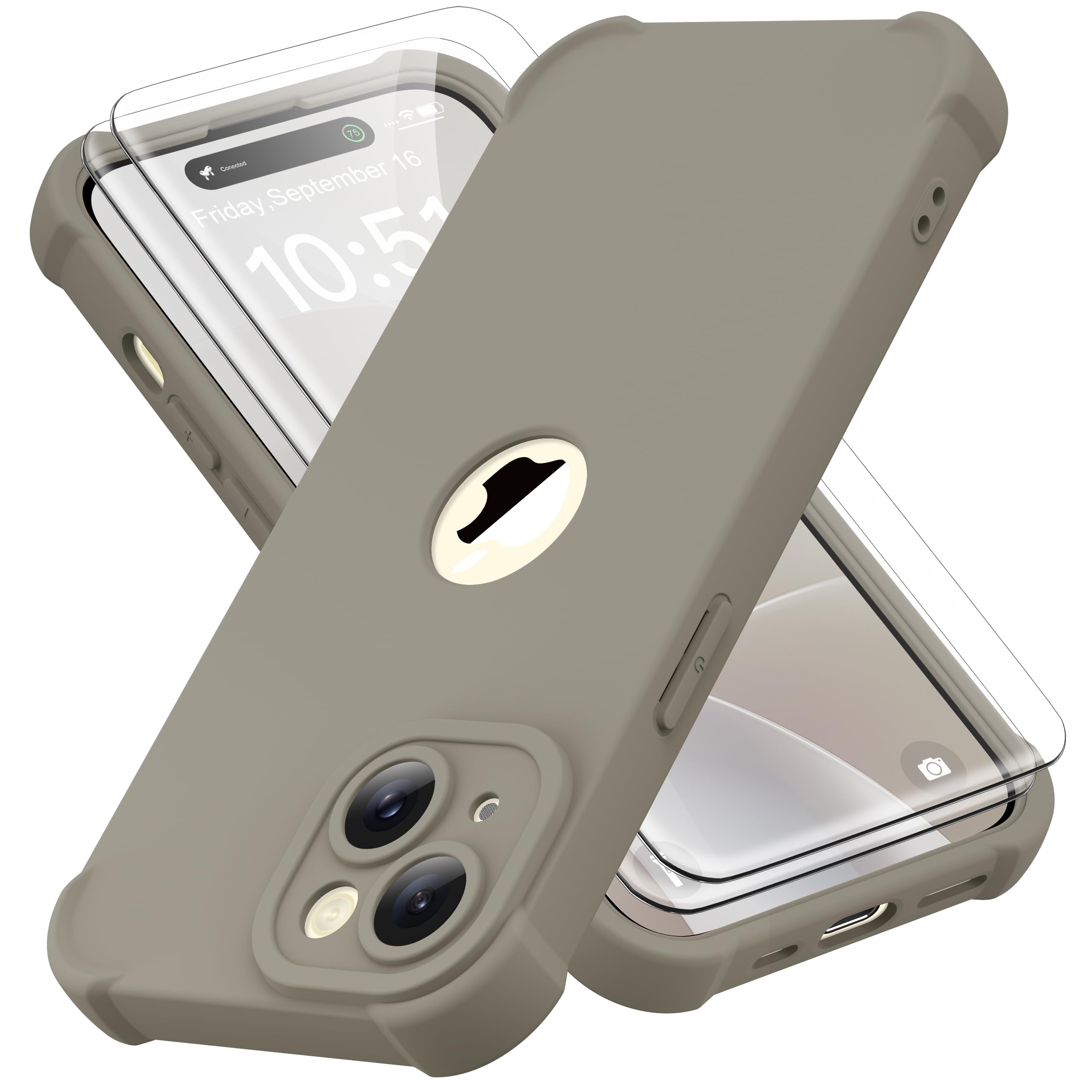 IPhone 15 Celeste Custodia 360° Per IPhone 11-15 Pro Max - Doppia Fibbia Metallo, Vetro Temperato, Protezione Completa Antiurto! Cover Riva IPhone - Foto 8