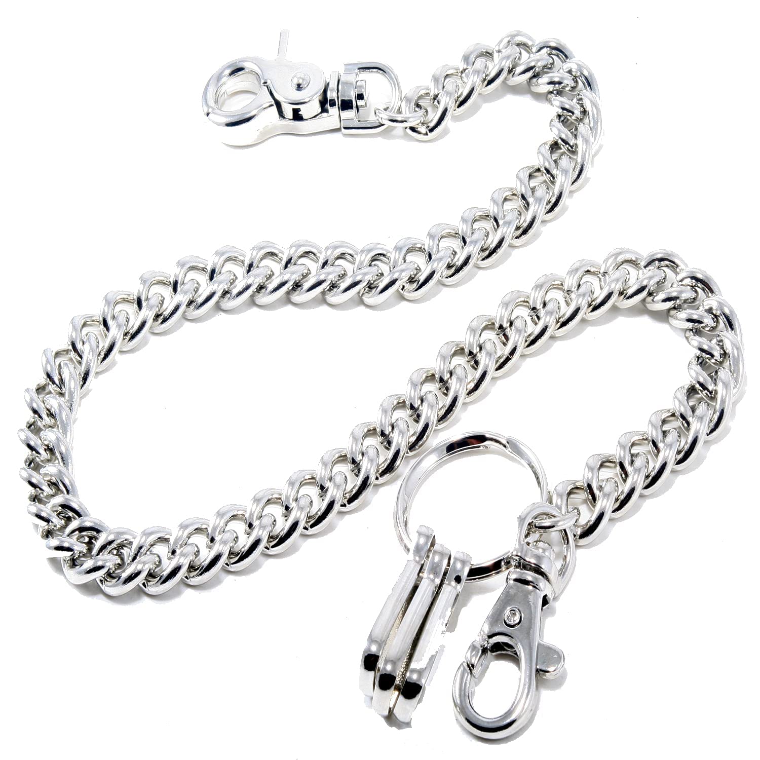 Doublek Basic Biker Trucker Keychain Key Jean Wallet Chain (19") SLV CS153