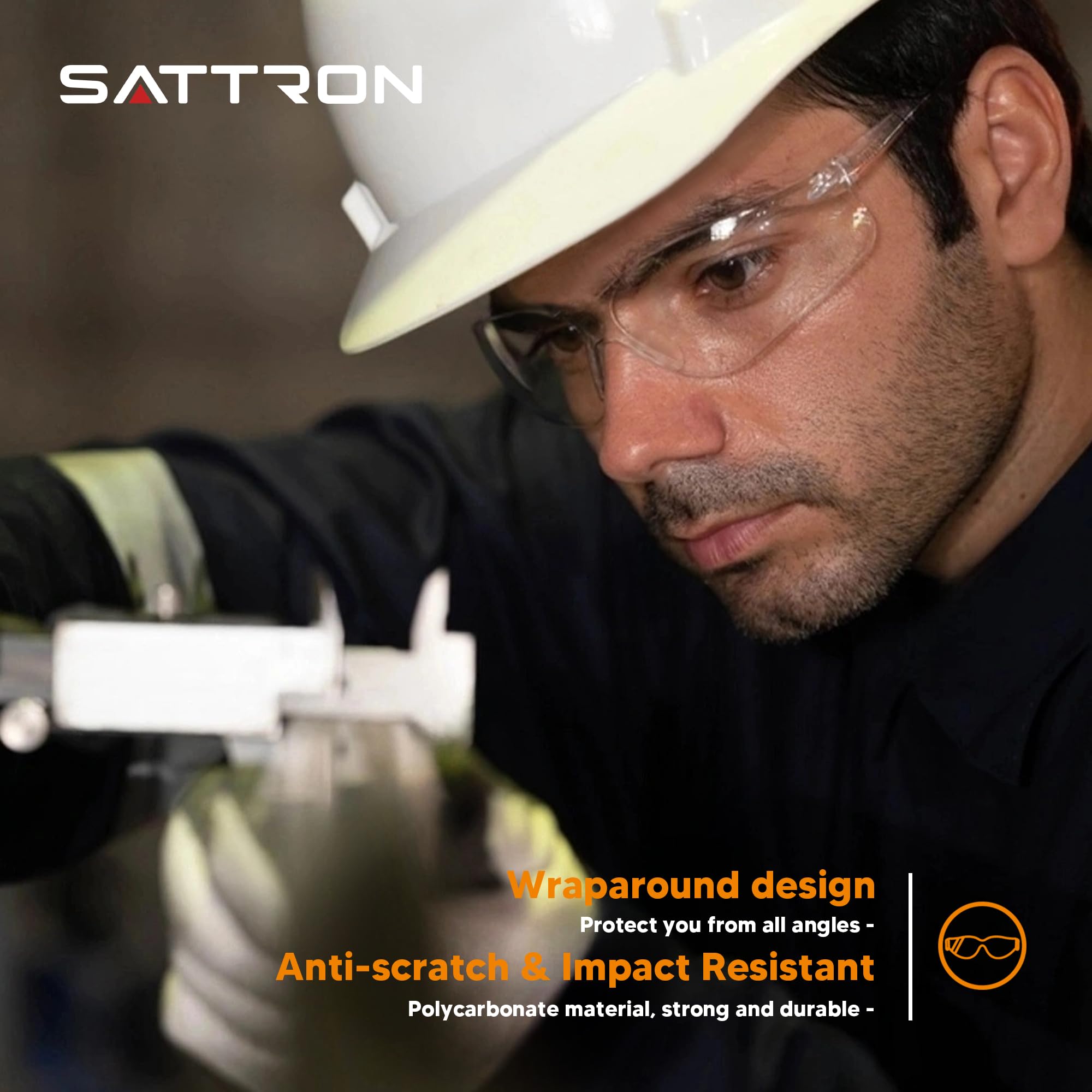 Paquete de 24 gafas de seguridad transparentes/tintadas, protección UV para hombres y mujeres