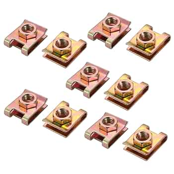 Sourcingap 20pcs 6 X 1 Pitch Etric Thread Carbon Steel Zinc Plated