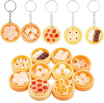 OLYCRAFT 10Pcs Mini Food Keychain for Phone and Bag Backpack Decoration