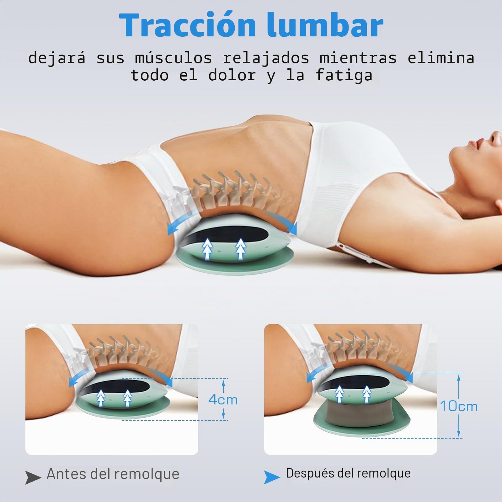 Masaje lumbar eléctrico, dispositivo de tracción lumbar eléctrica