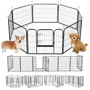 折りたたみ式ペットサークル 大型犬用 Amazon | 自由にレイアウトOK 折りたたみ ペットサークル 木製