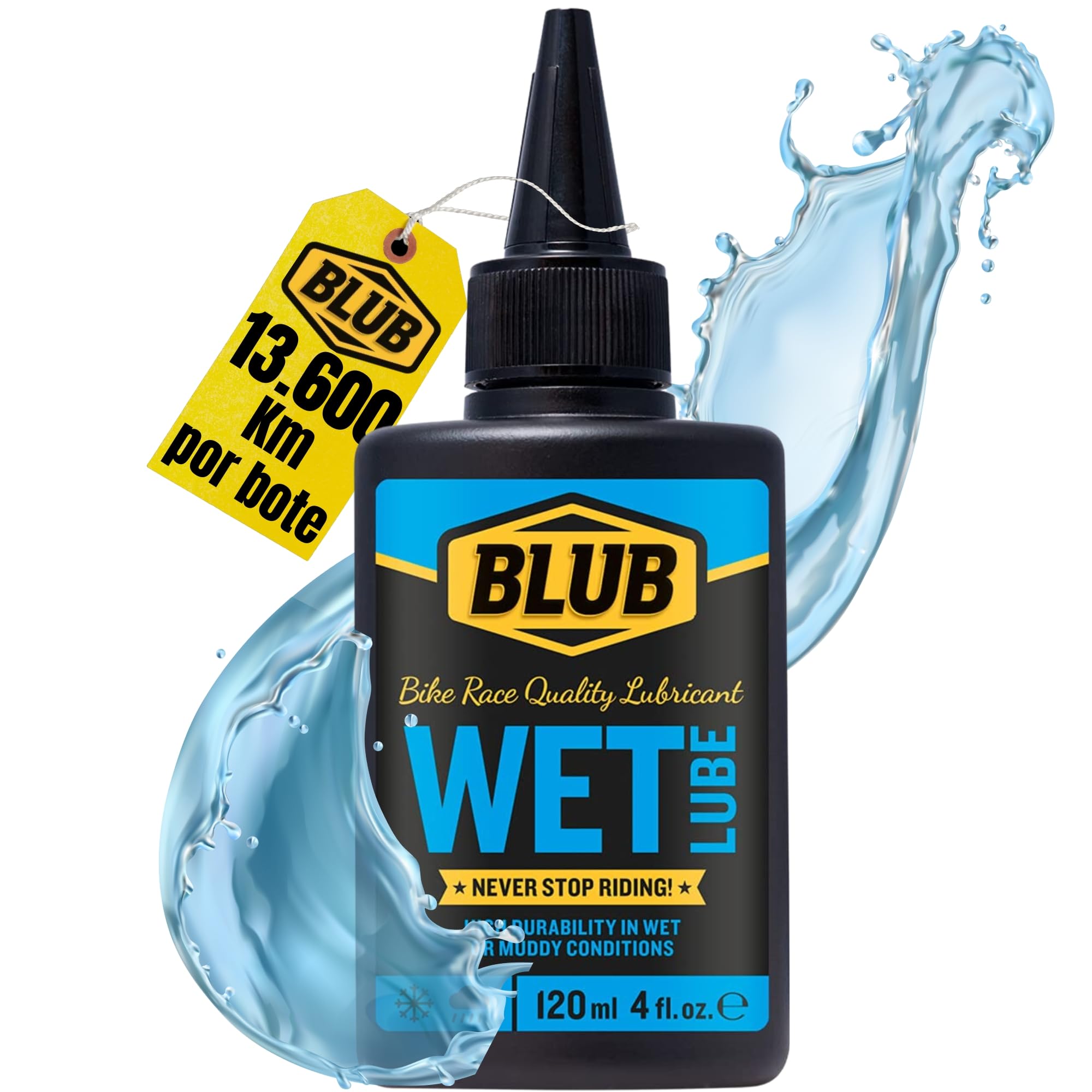 BLUB Ceramic Lube 120ml | Aceite Ceramico Cadena Bicicleta | Lubricante Bicicleta para Engrase Cadena Bicicleta | Bike Lube para MTB, BMX y Bici Carretera | Grasa Bici para Todas Condiciones, Verde — view 9