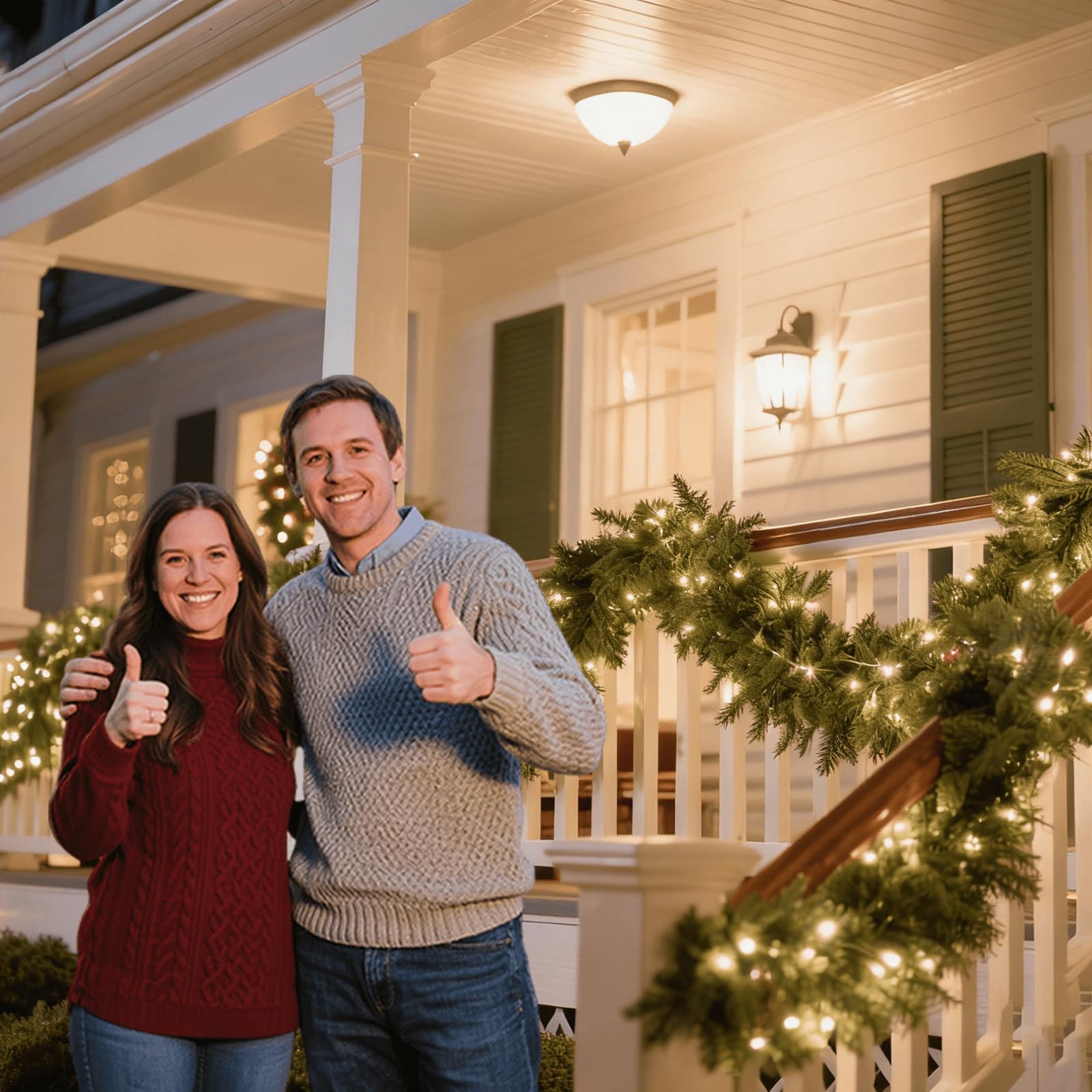 KOIUEYW Weihnachtsgirlande mit Beleuchtung 5m 100 LEDs,Grün Künstlich Weihnachtsgirlande mit Warmweiß Licht & 500 Spitzen,Girlande Tannengirlande für Treppen Kamin Haustür Innen Außen Weihnachtsdeko