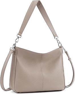 Genuine Leather Hobo Bags Purses for Women, Women's Shoulder bag Handbags Crossbody Bag with 2 Shoulder Straps