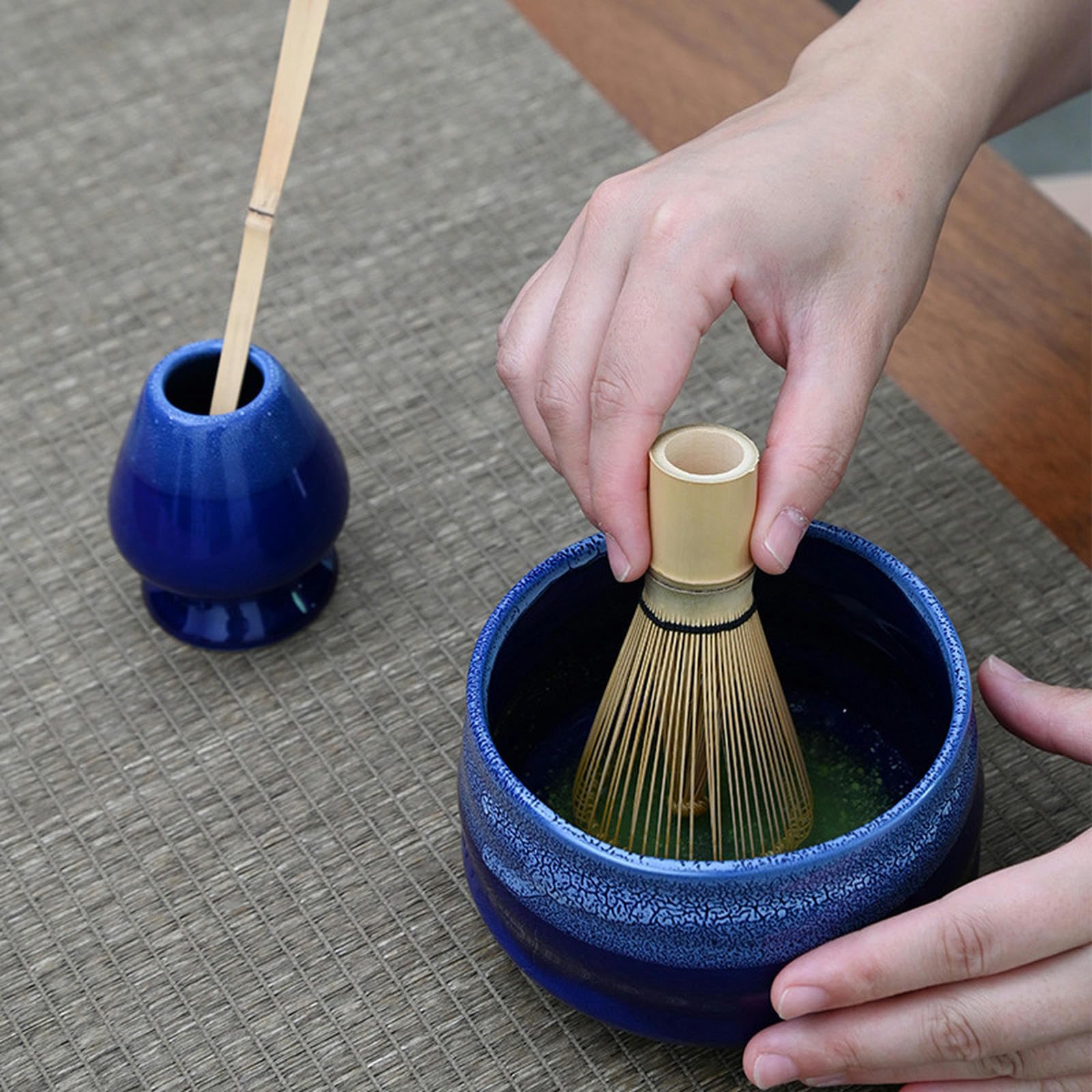 Japanisches Matcha-Schüssel-Set aus Keramik, einfaches und personalisiertes Haushaltsgeschirr, lila und rot