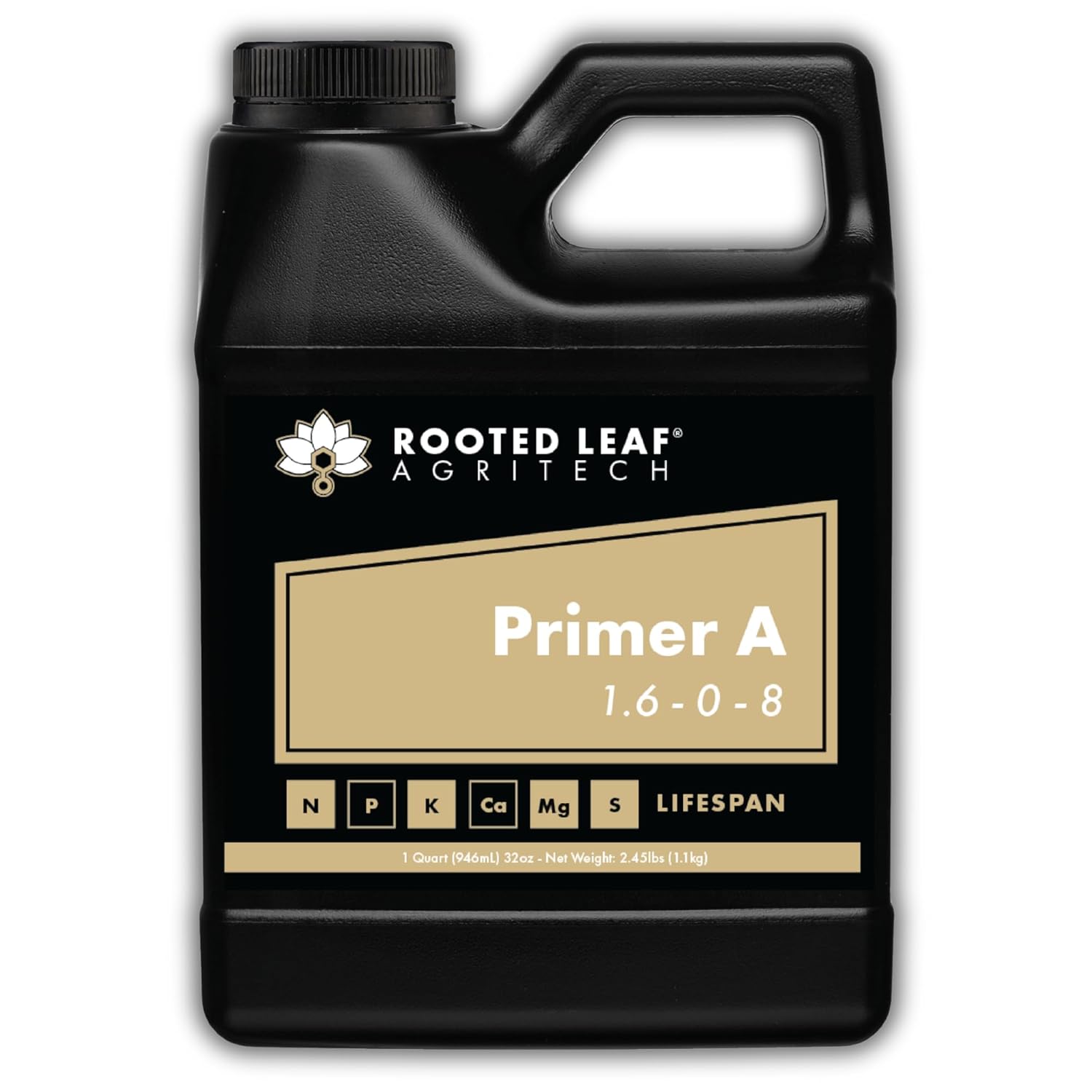Primer A - Carbon-Based Nitrogen Potassium Plant Fertilizer 100% Bioavailable Nutrients Containing Organic Acids for Indoor House Plants Vegetables Tomatoes - 1 Gallon