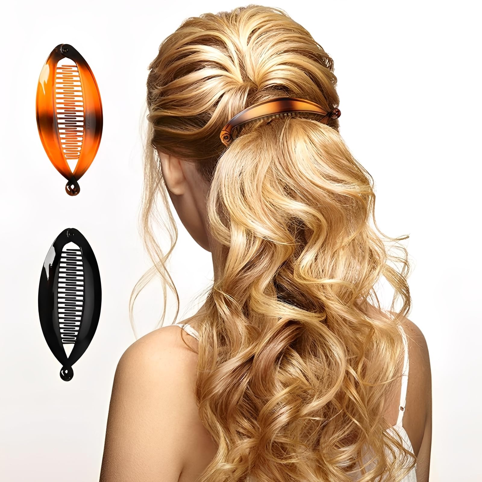 Set Of 4 Pcs Banana Hair Clip,Banana Clip for Thick & Fine Hair,Strong Grip Barrette - Image 3