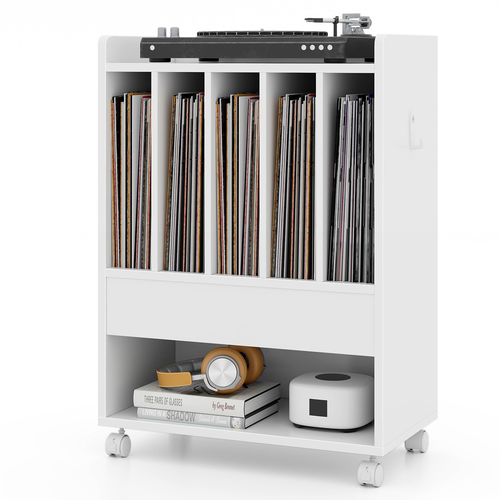 Amazon.com: LOKO Record Player Table on Wheels, Turntable Stand