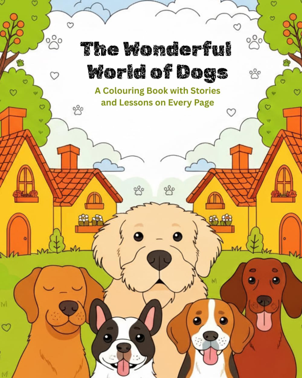 The Wonderful World of Dogs Colouring Book with Stories and Lessons: Helping Children Learn About Dogs with Colouring, Stories and Gentle Lessons