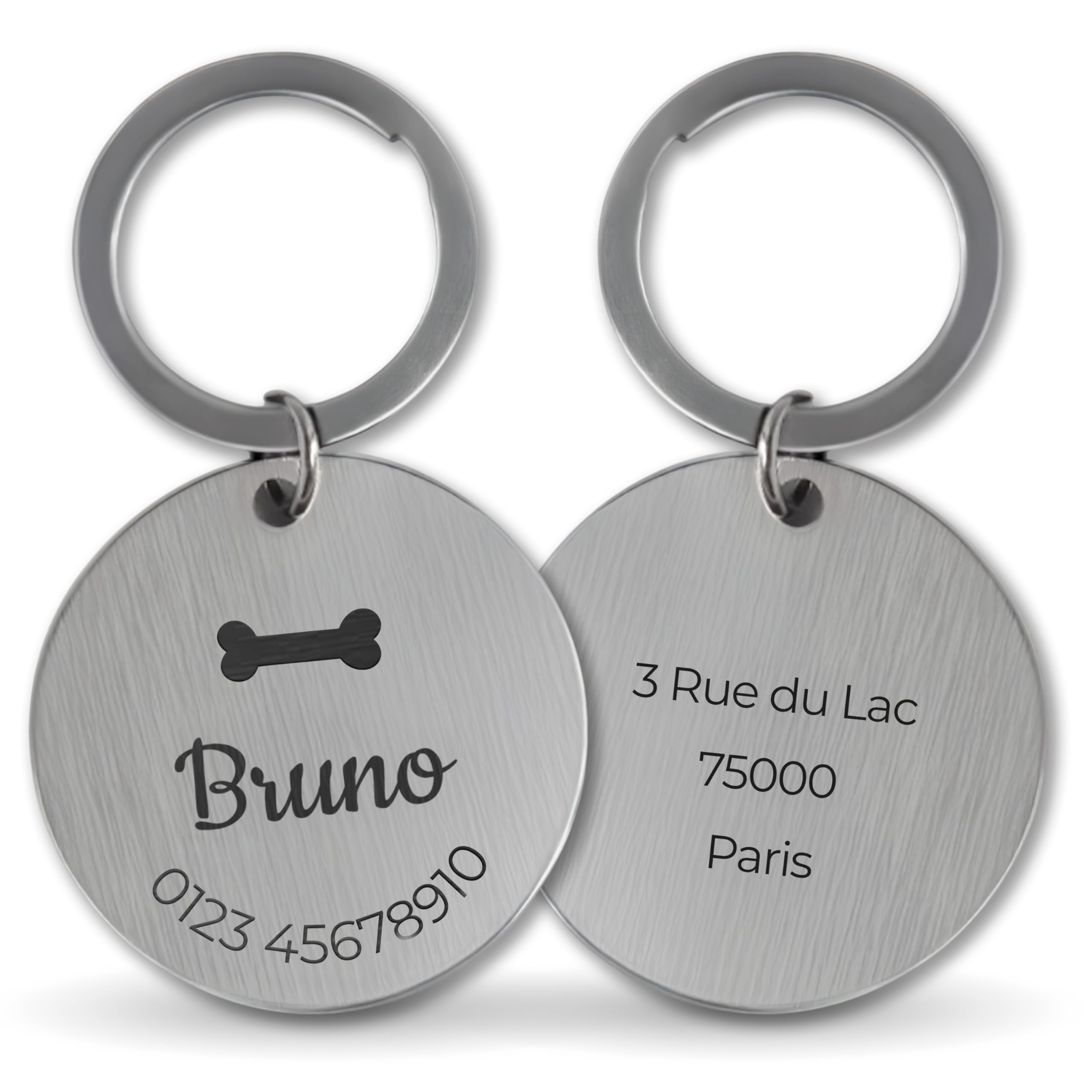 LAUBLUST Médaille pour chien personnalisée avec gravure pour collier - Tailles S, M, L | Cadeau personnalisé avec nom pour chiens et leurs maîtres - Accessoire pour chien | Boîte cadeau incl.