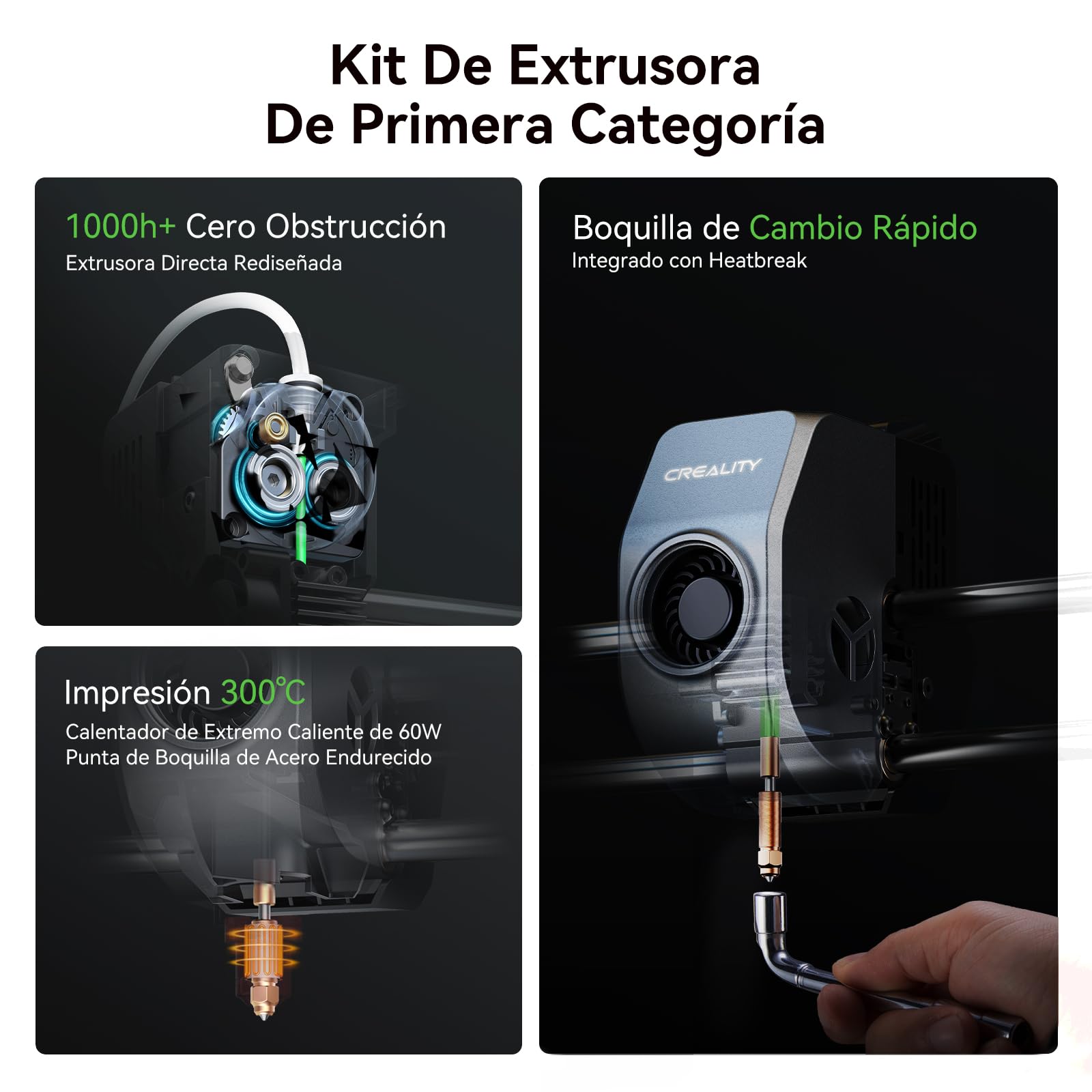 Creality Ender 3 V3 Impresora 3D, 600mm/s Velocidad Impresión, Estructura Core-XZ, 4,3'' IPS táctil Pantalla, Extrusora Proximal Doble Engranaje Alta Velocidad, 220×220×250mm