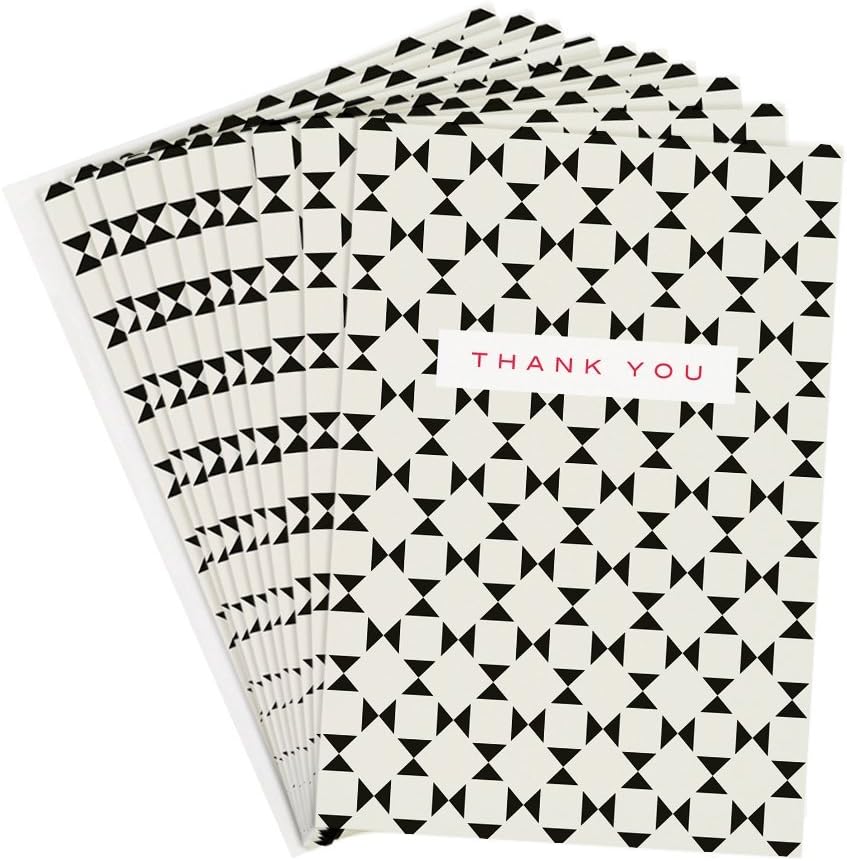Caroline Gardner PQE118 "Geometric" Thank You Card (Pack of 10)