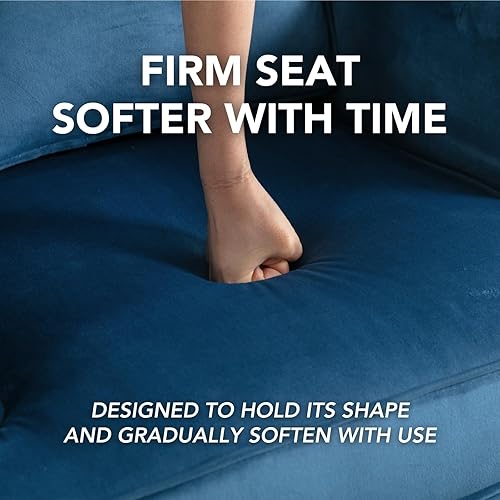 Miniatura 3 de chairus Silla moderna de mediados de siglo silla de sala de estar silla de tela de lino cómoda silla tapizada individual para sala de estar