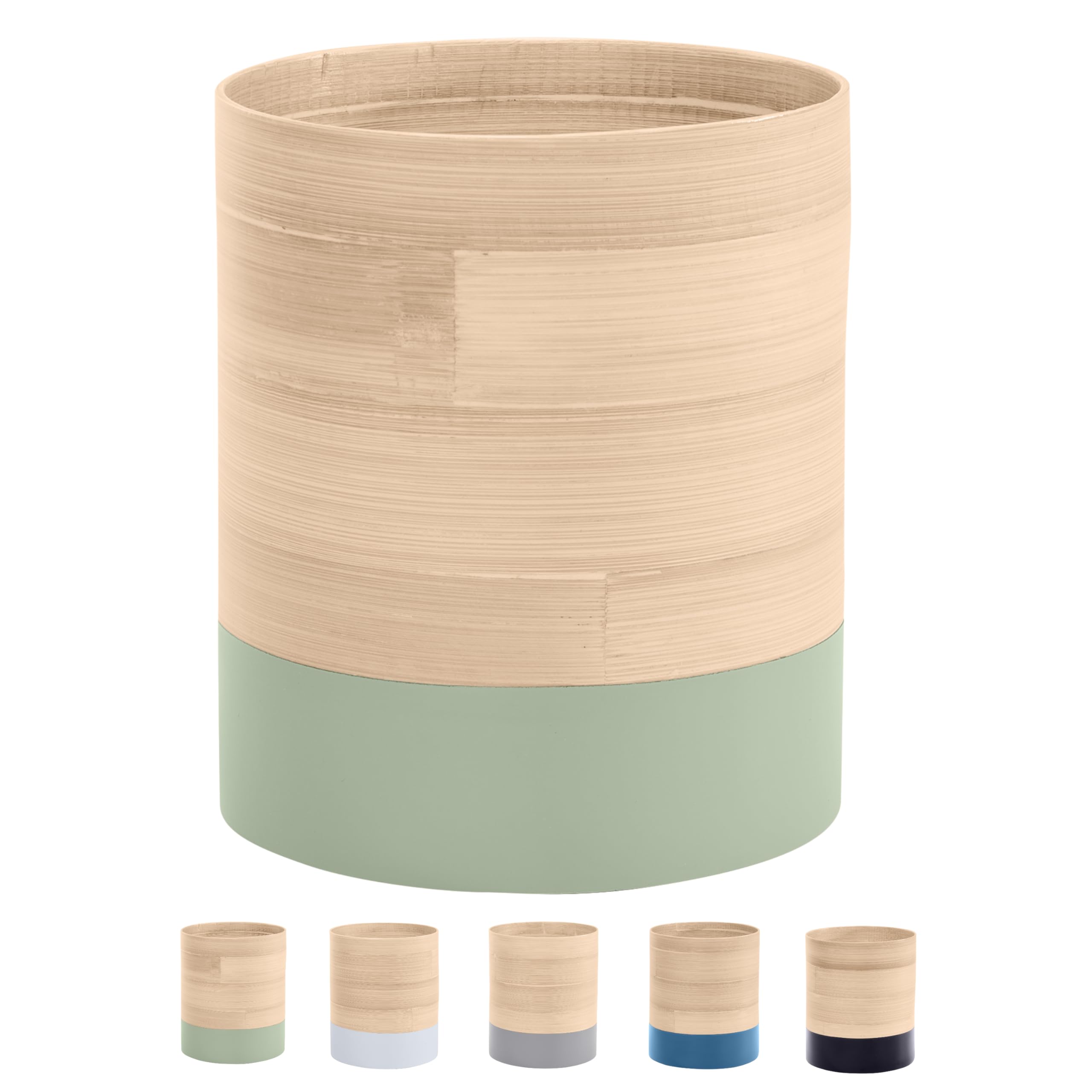 Handcrafted Bamboo Kitchen Utensil Organizer for Countertop, Modern Large Utensil Holder