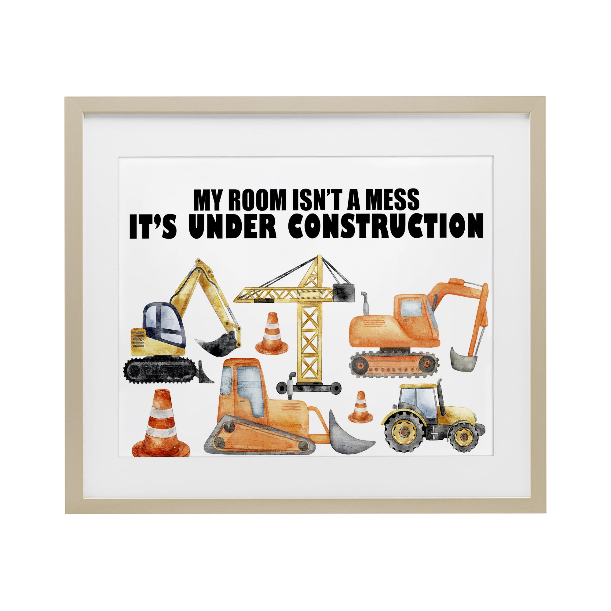 Affiche encadrée Not A Mess par Stupell Industries sous verre noir 43x53 cm
