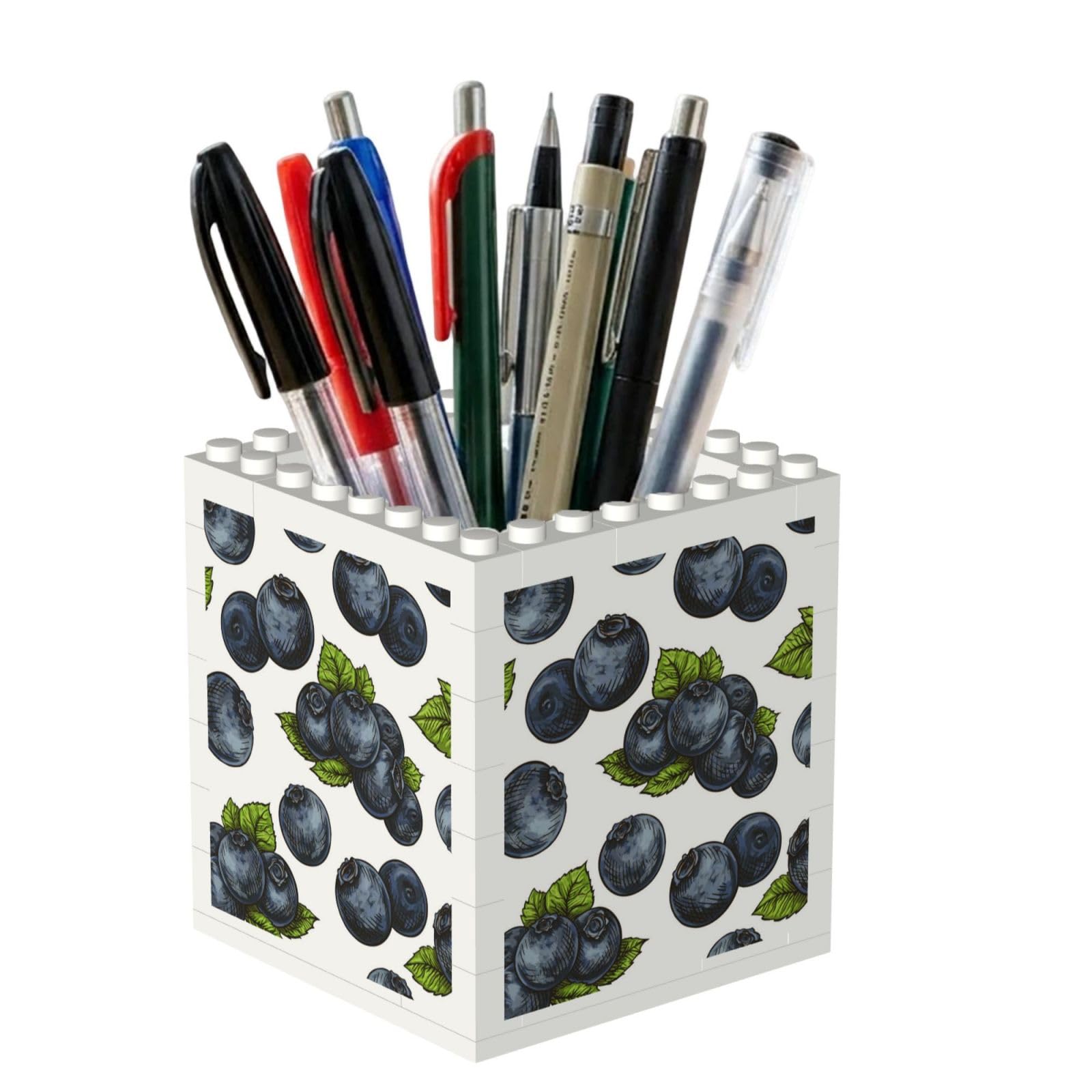 Poadnly Blueberry, Pen Pot Pencil Holder for Office Home School, Compact Desk Organiser for Office Stationery