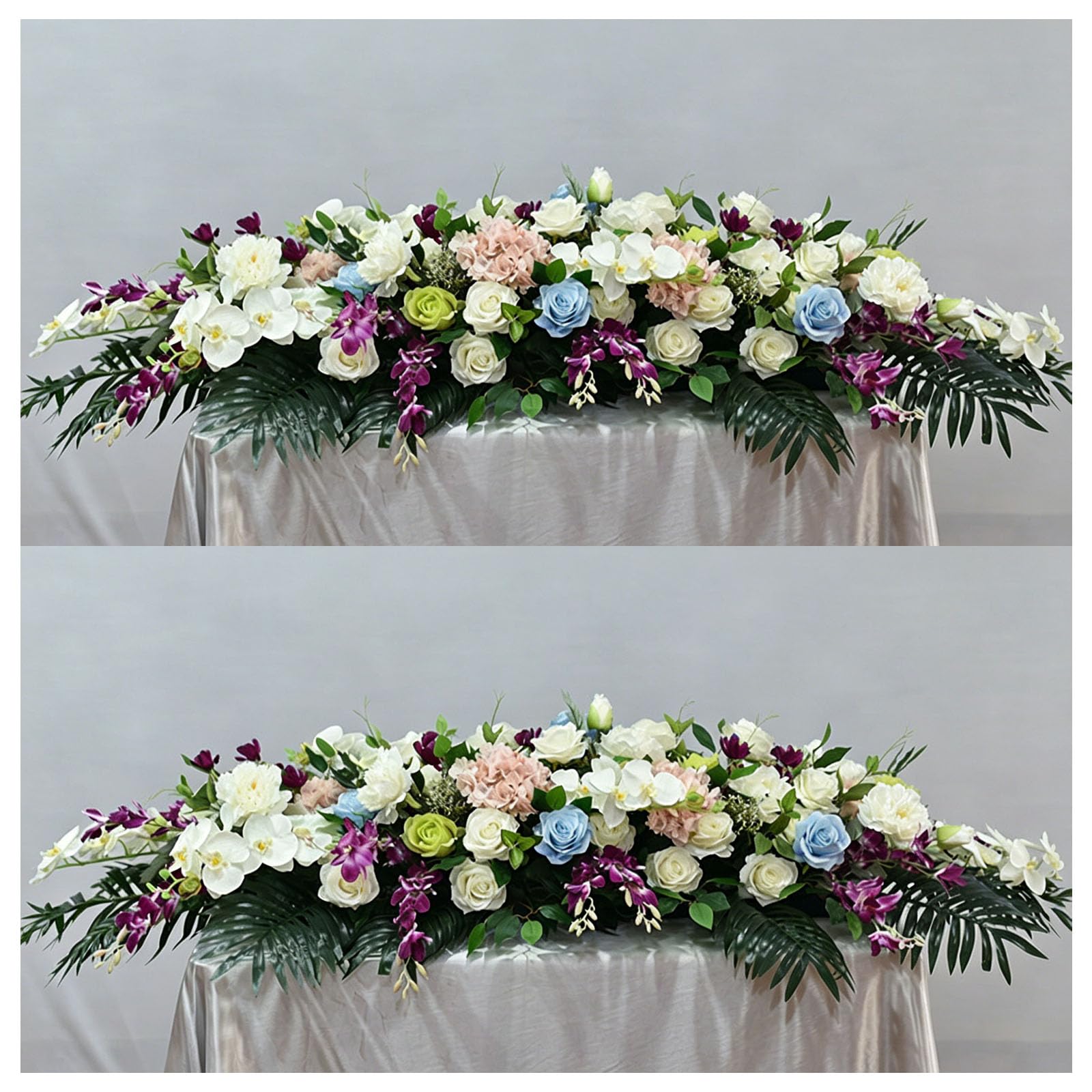 Business Venue Floral, Corporate Table Decor, Office Meeting Arrangement, Faux Floral Decoration For Events And Offices, Business Venue Setup, Corporate Meetings, Hotel(Size:200*40*25cm,Color:G-2 PCS)
