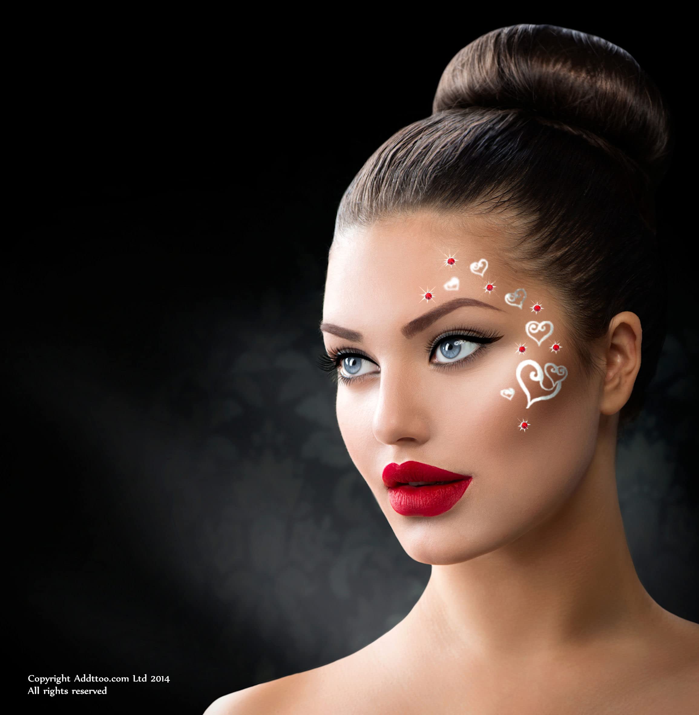 Silver Crystals Tattoo with Swarovski Elements, 2 Pieces Box Set