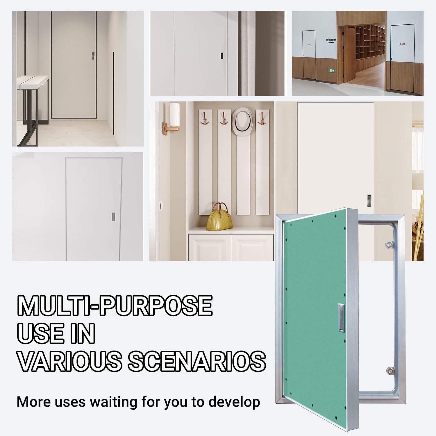 Pannello di accesso per cartongesso, Porta di ispezione in alluminio, Portello per garage per riscaldamento, elettrico, accesso idraulico