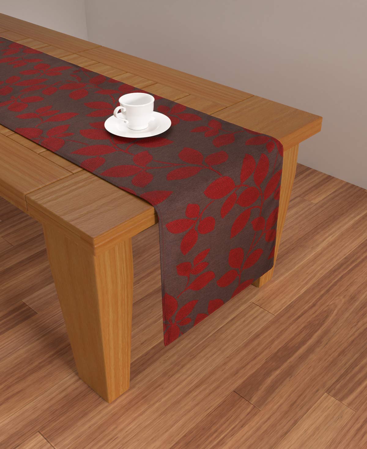 Buy S9home 6 Seater Floral Plum Table Runner 72 x 12 inches Online at