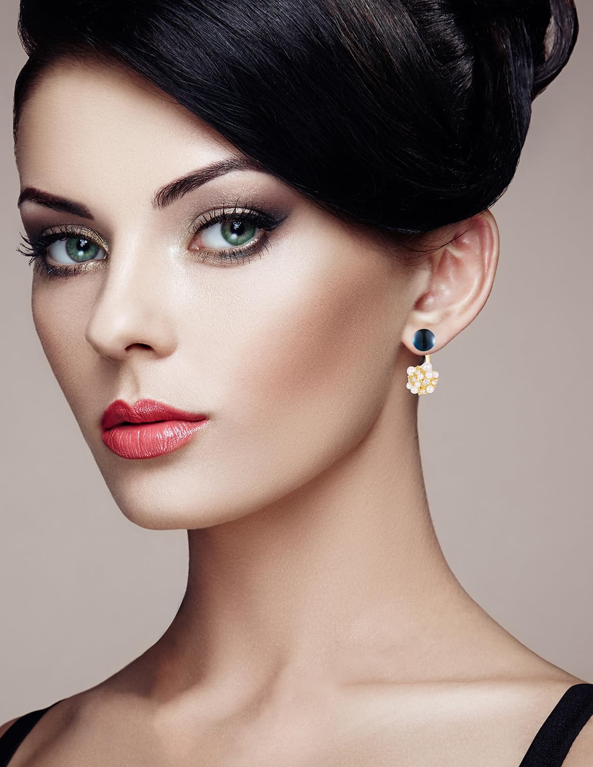 14k Gold Plated Pearl Drop Earrings for Women Jewelry - Image 2