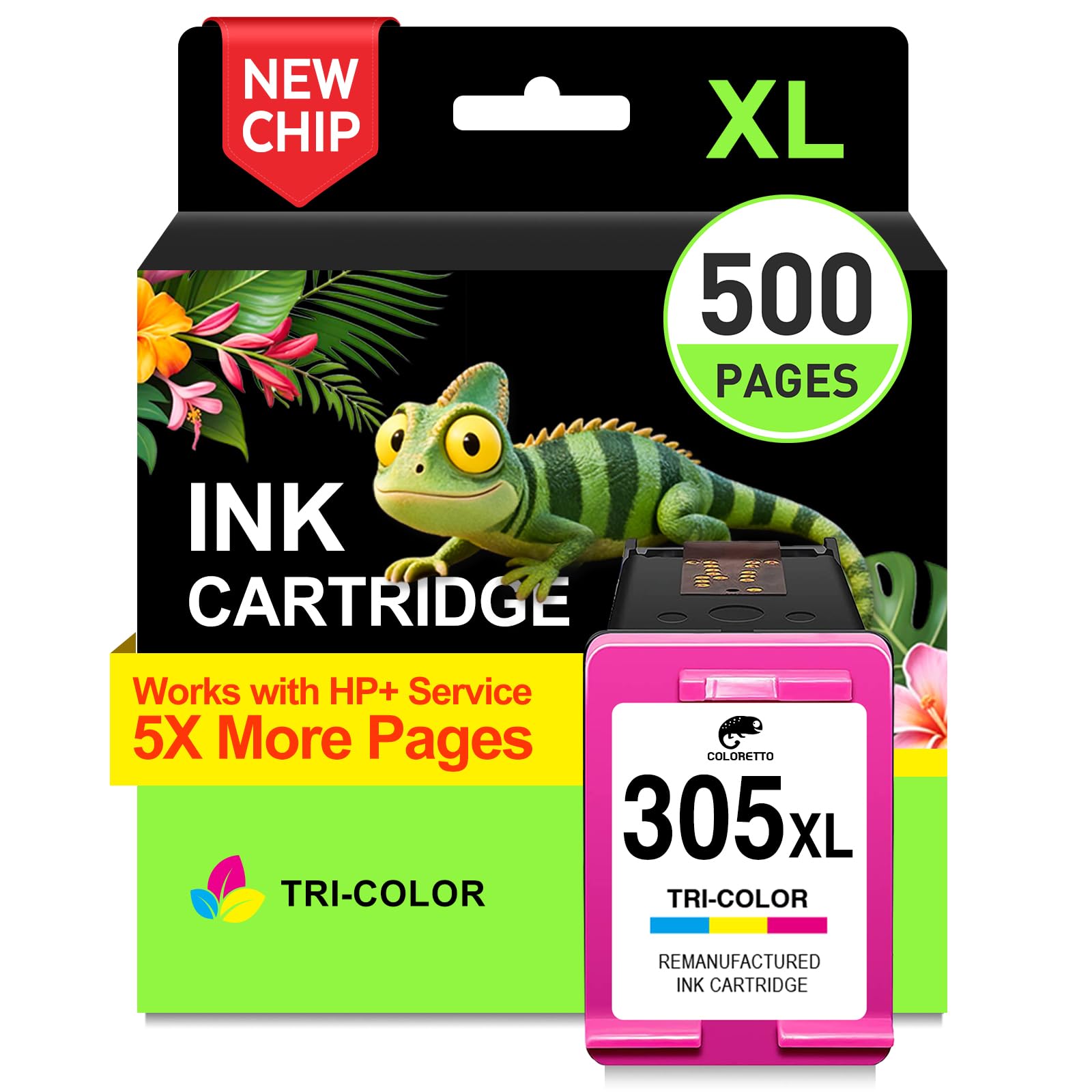 COLORETTO 305XL Color Cartuchos de Tinta para HP 305 XL DeskJet 2820e 4220e | hp305 xl DeskJet 2800e 2810e 4222e 4200e 4210e 2821e 2822e 2823e 4230e 2800 2810 2820 2821 2822 2823 4200 4210 4220 4222 4230