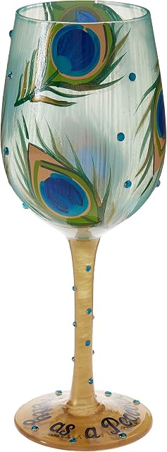 Lolita 4056857 Pretty as a Peacock Wine Glass