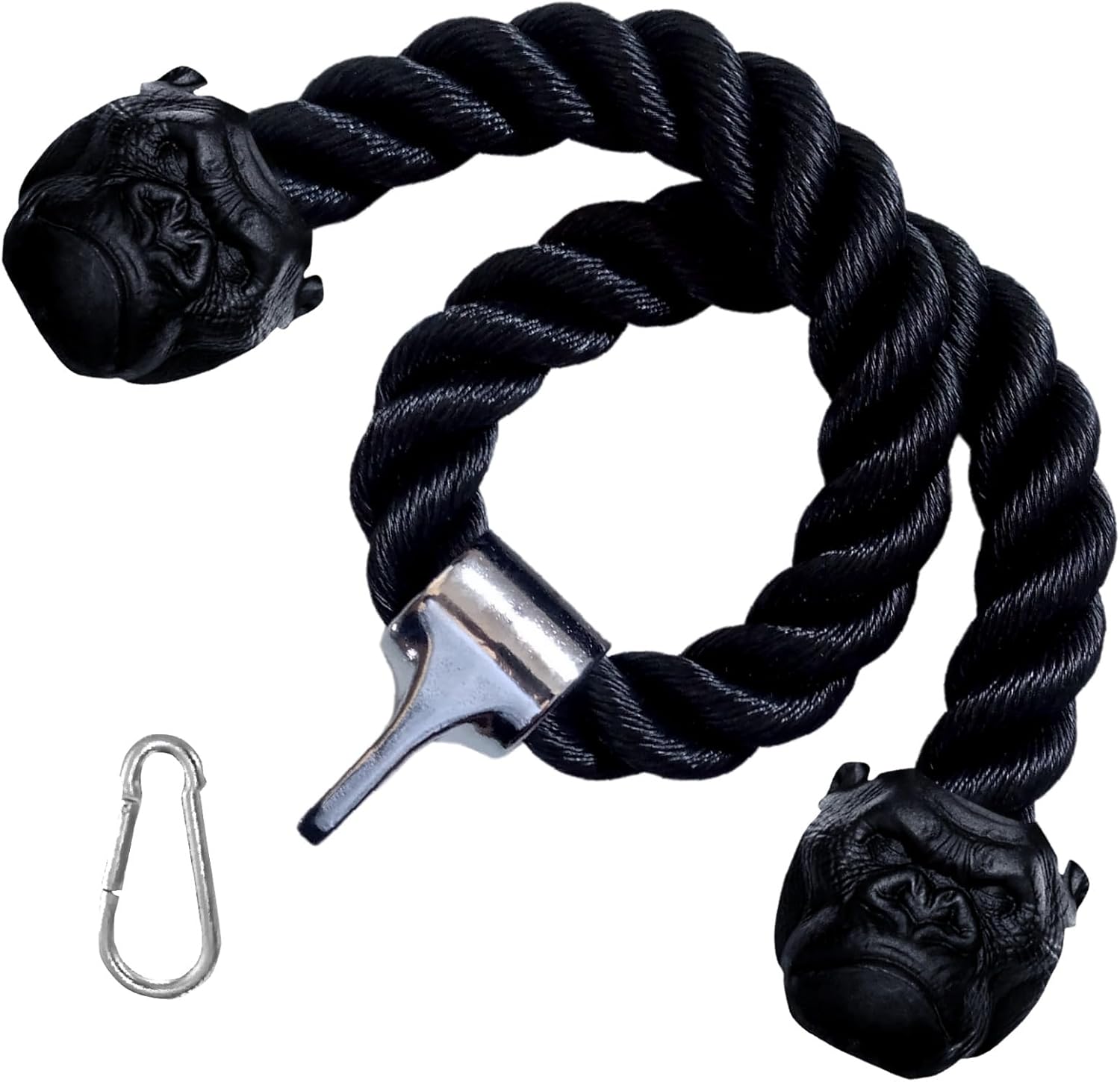 Trained Tricep Rope Pull Down Cable Gorilla Gripz, 27 Inch Rope Length, Easy to Grip & Non-Slip Cable Attachment for Gym Workout Exercise