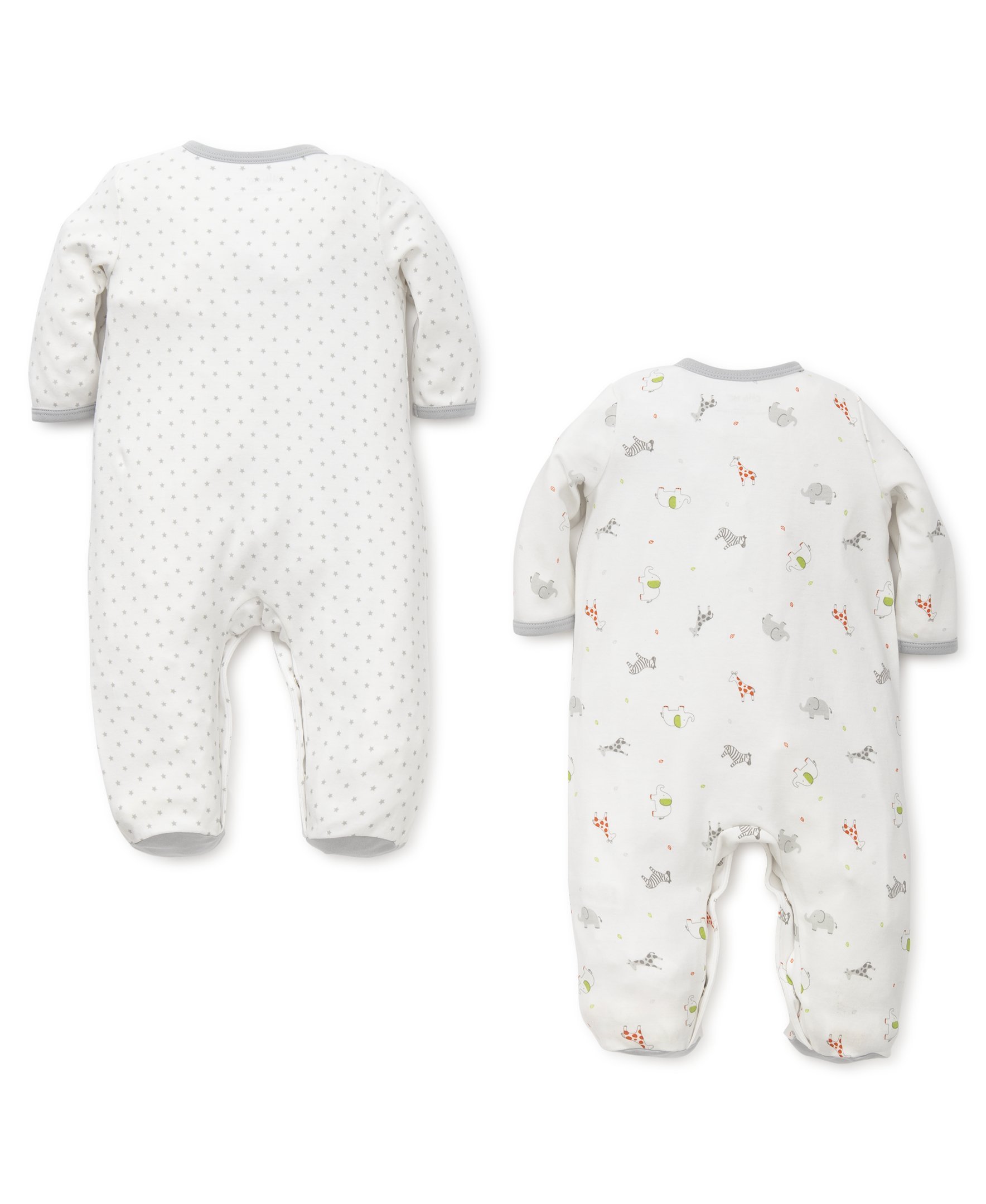 Little Me Clothes for Baby Boys' 2-Pack Safari Footies, Preemie