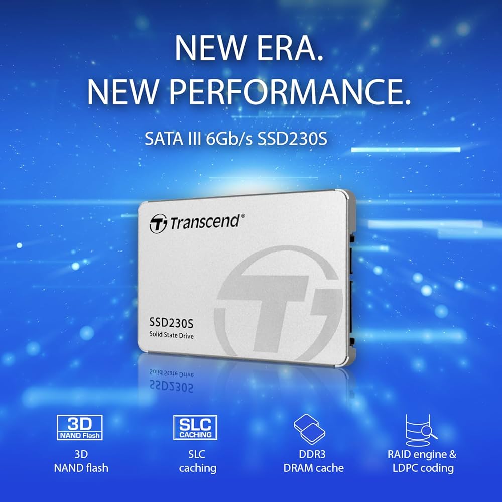 Transcend SSD 512GB 2.5インチ SATA3.0 3D NAND採用 DRAMキャッシュ搭載 5年保証 TS512GSSD230S dwos6rj Amazon.com: Transcend 512GB SATA III 6Gb/s SSD230S 2.5