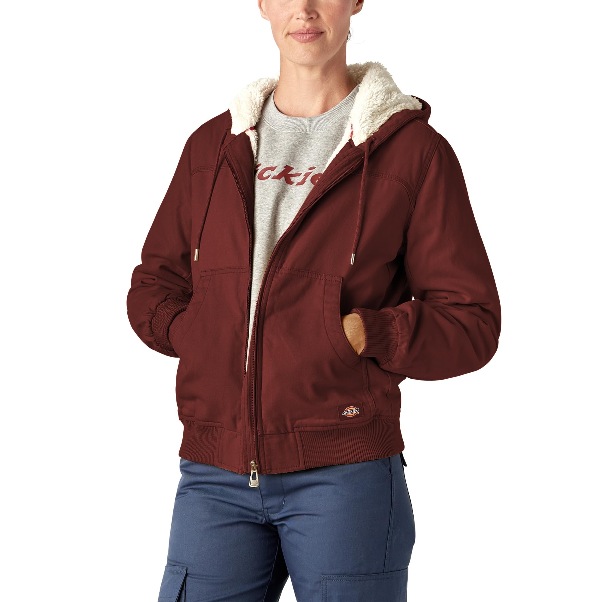 Dickies Womens Fleece Lined Duck Canvas Jacket