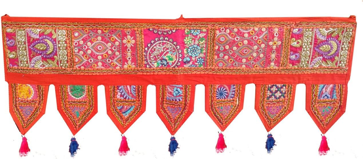 Decorazione Murale Indiana Fatta A Mano - Uccello Da Appendere In Tessuto, Stile Tradizionale Rajasthani, 44 Pollici - 2