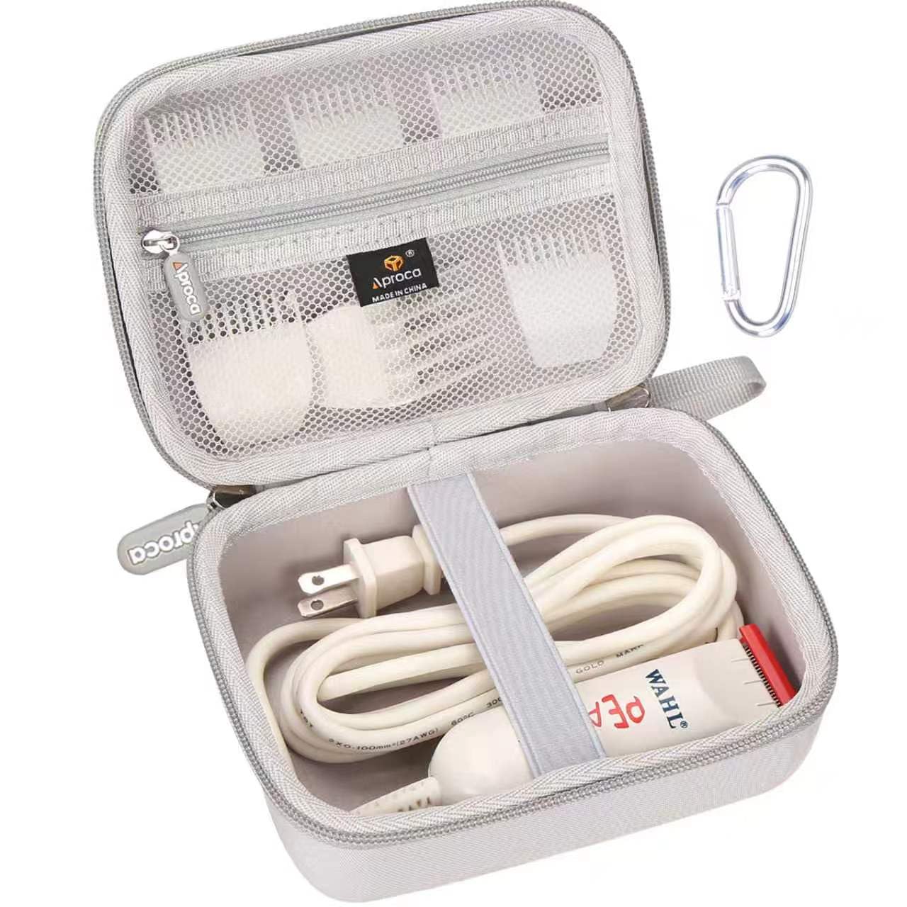 Aproca Grey Portable Storage Case, for Wahl Professional Peanut Professional Beard Trimmer Hair Clipper Kit Compatible with #8685 8655 8655-200-image-12