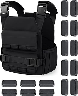 Blue Quartz 40 lb Weighted Vest for Men - Adjustable 0-40 lb with 16 Iron Weight, Heavy-Duty for Strength Training, Running and Walking - Weighted Vest with Removable Weights