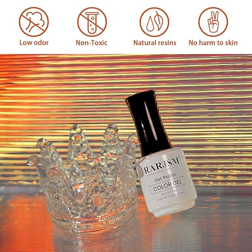 Miniatura 8 de RARJSM Chameleon - Esmalte de uñas de gel de color naranja a verde con purpurina que cambia de color, 0.5 onzas líquidas, esmalte de gel holográfico