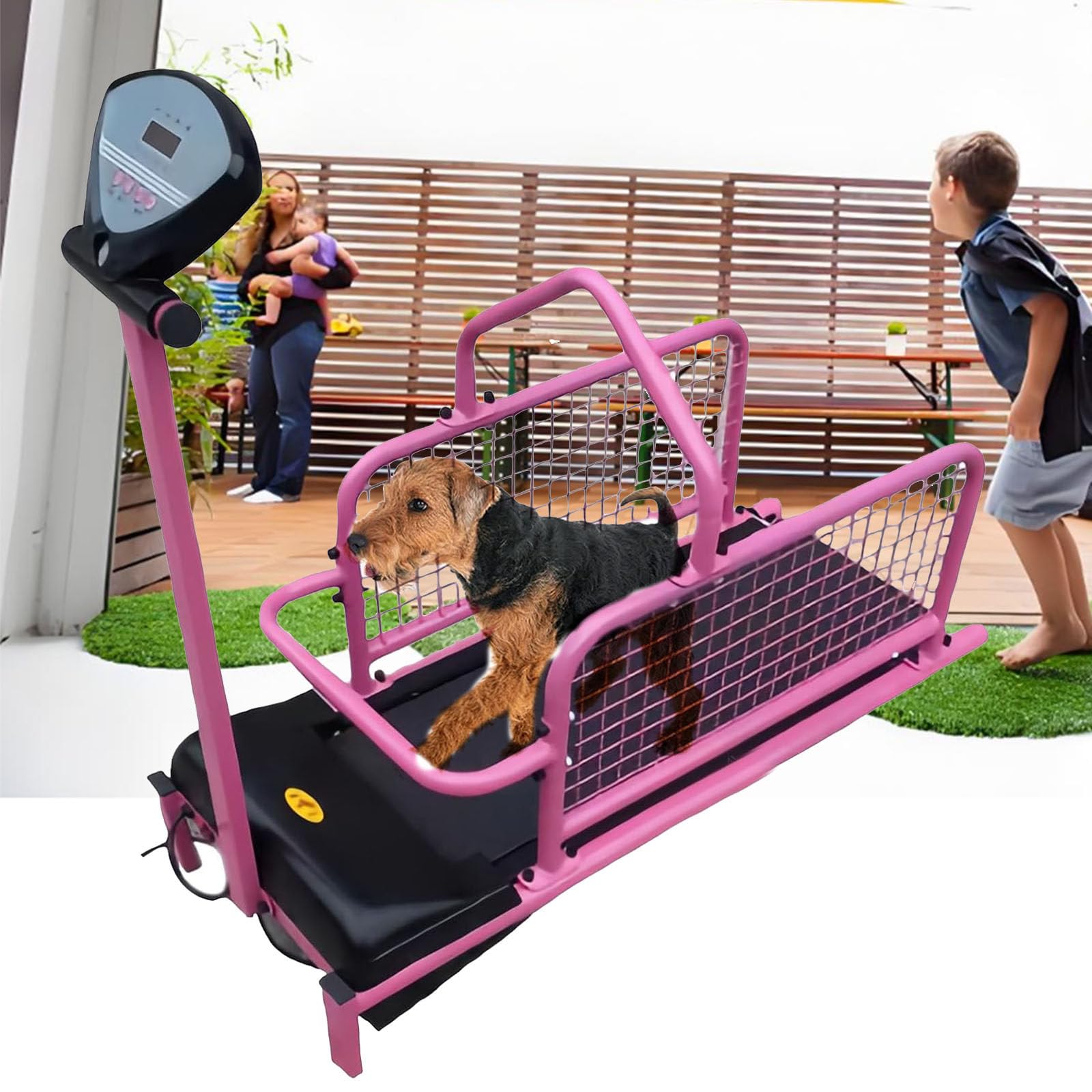 Hundelaufband für kleine und mittelgroße Hunde, Hundelaufband, Haustier-Laufmaschine mit LCD-Bildschirm, 176 Pfund, Tiertrainingsgerät