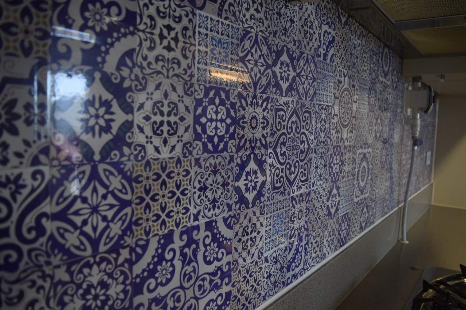 195units of 13designs Blue Peel and Stick Tile Sticker DIY Decor for Backsplash and Stair Riser Staircase Self Adhesive Waterproof Vinyl Home Decal Wallpaper Decoration Victorian Spanish Talavera