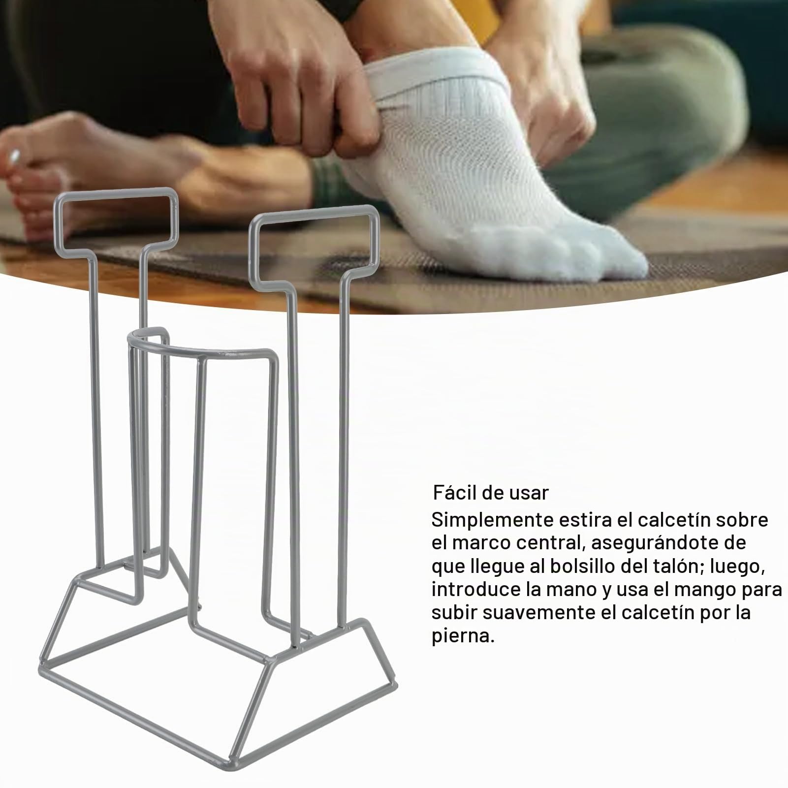 Fyearfly Ayuda a poner calcetines de compresión, calcetines de compresión de acero para un dispositivo más grande, mujeres embarazadas y mujeres