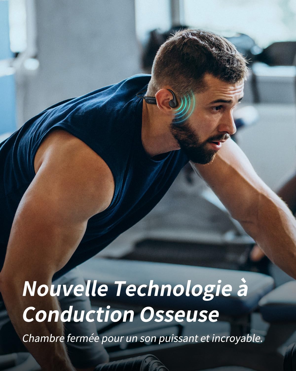Casque à Conduction Osseuse Bluetooth 6.0 sans Fil
