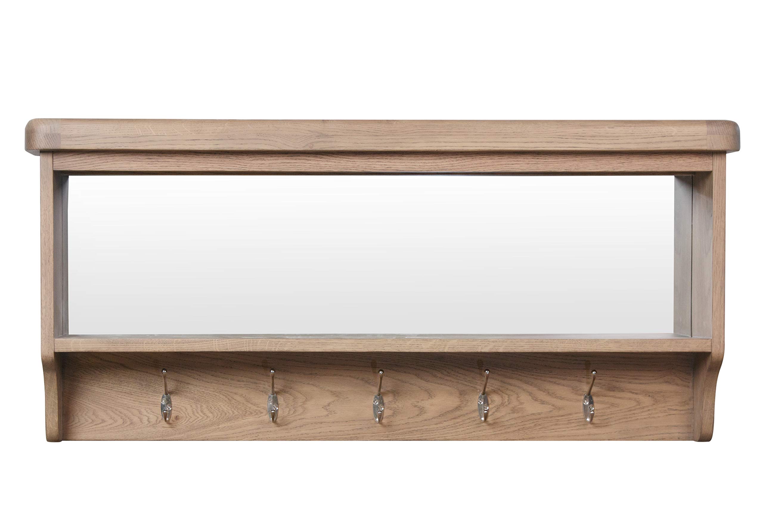 Buy Fairmont Oak Hall Bench Top / Coat Rack / Hallway Mirrored Unit / 5