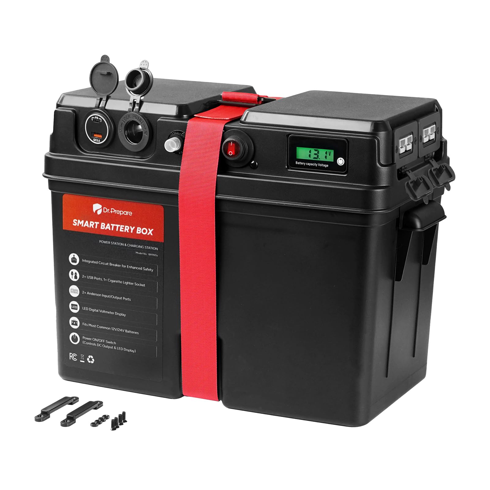 DR.PREPARE Trolling Motor Smart Battery Box