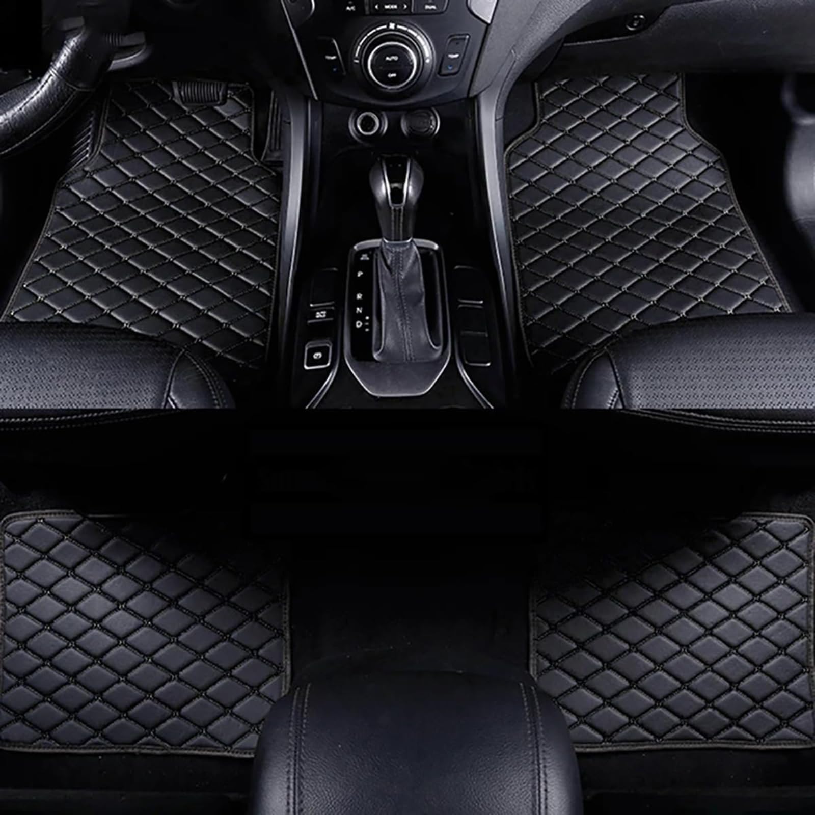 Tapis de sol voiture en cuir noir haut de gamme Mini Cooper