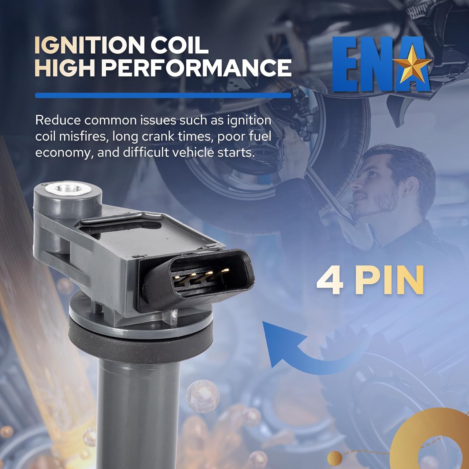 Ignition Coil Pack UF267 Fits for V6 3.0L 3.3L Compatible with 1999 2000 2001 2002 2003 2004 2005 2006 Lexus ES300 RX300 Toyota Avalon Camry Highlander Sienna Solara Lexus RX400h Coils Pack, Set of 6