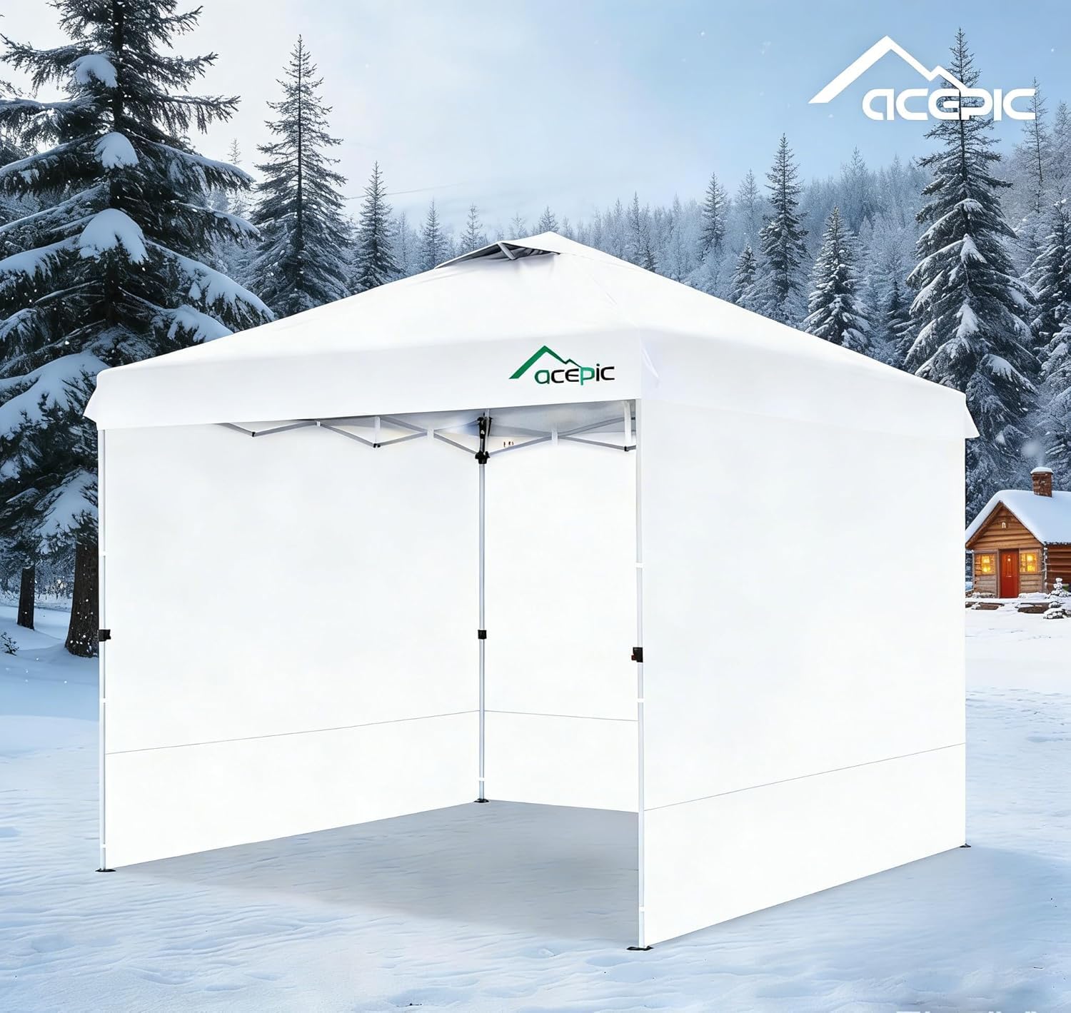 4 Pareti per Gazebo 3x3 Impermeabili e Anti-UV 99% - Teli Laterali per Tendone da Giardino, Colore Bianco (Solo 4 Parti Laterali, Senza Struttura)