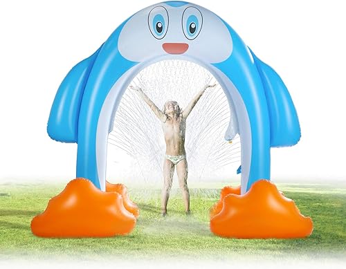 HAPAH - Pingüino inflable para niños juegos de agua de verano al aire libre más de 6 pies de largo juguete gigante de gran tamaño disponible en Yaxa Colombia